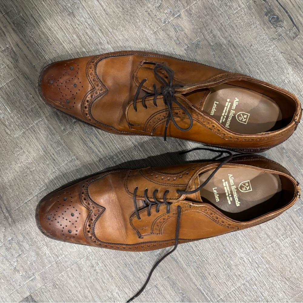 Allen Edmonds Brown Leather Wingtip Shoes